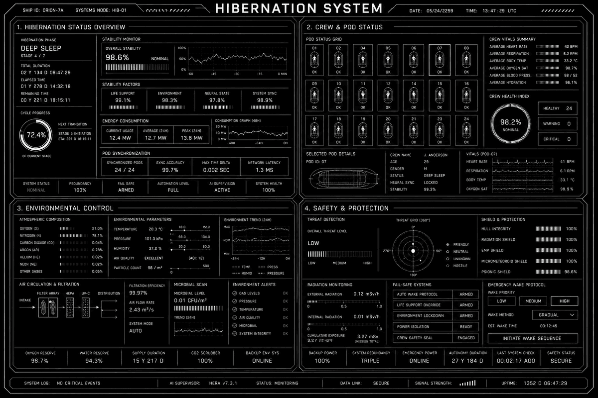 Hibernation Pod UI