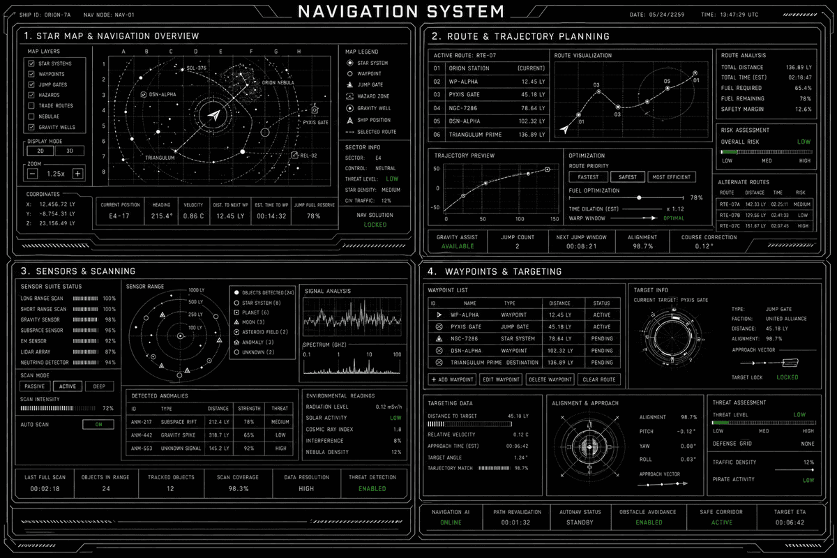 Navigation Wireframe